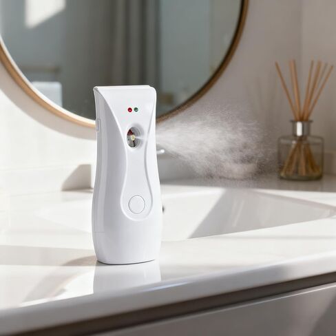 Automatic Air Freshener Spray Dispenser with 3 Timer Modes, Battery Operated with One-Year Warranty, Wall Mountable & Table Stand, for Home Office Toilet Decor (Cool White) in Kuwait