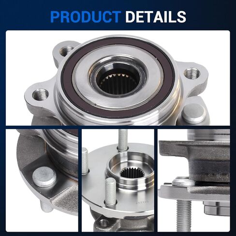 Autoround 513257 [عبوتان] محمل العجلة الأمامية ومجموعة المحور تناسب Scion tC/xB، Toyota RAV4/Prius V/Corolla iM، Lexus HS250h، تناسب جانب الركاب للسائق، 5 عروة in Saudi Arabia