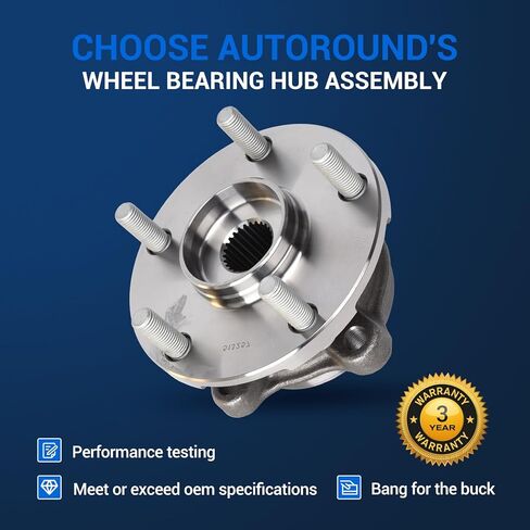 Autoround 513257 [عبوتان] محمل العجلة الأمامية ومجموعة المحور تناسب Scion tC/xB، Toyota RAV4/Prius V/Corolla iM، Lexus HS250h، تناسب جانب الركاب للسائق، 5 عروة in Saudi Arabia