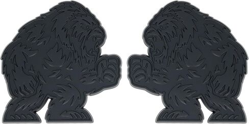 شارة Yeti Emblem 3D Bigfoot، ملحقات السيارات الخارجية ثلاثية الأبعاد مخصصة، تناسب عالمي للسيارة والشاحنات وسيارات الدفع الرباعي (مجموعة من 2) (كروم) in Kuwait