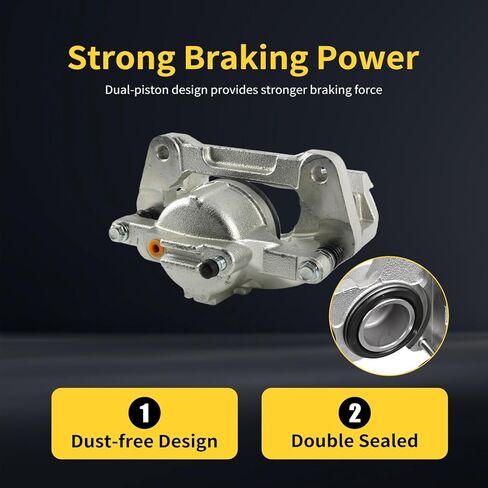 Front Left & Right Brake Calipers Fit for Chrysler Town & Country, Dodge Grand Caravan, Nitro, Jeep Liberty, Wrangler, Ram C/V, Volkswagen Routan 2007-2012 18-B5044 18-B5045 in Saudi Arabia