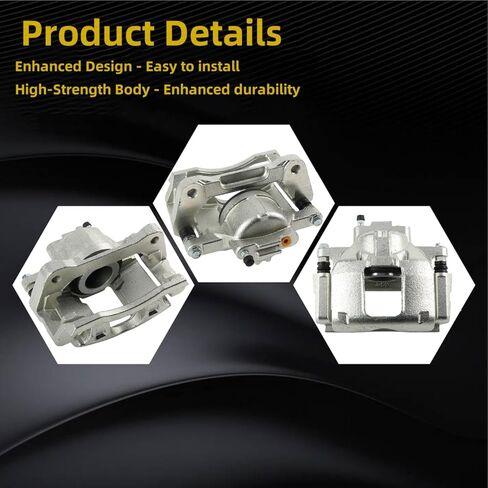 Front Left & Right Brake Calipers Fit for Chrysler Town & Country, Dodge Grand Caravan, Nitro, Jeep Liberty, Wrangler, Ram C/V, Volkswagen Routan 2007-2012 18-B5044 18-B5045 in Saudi Arabia