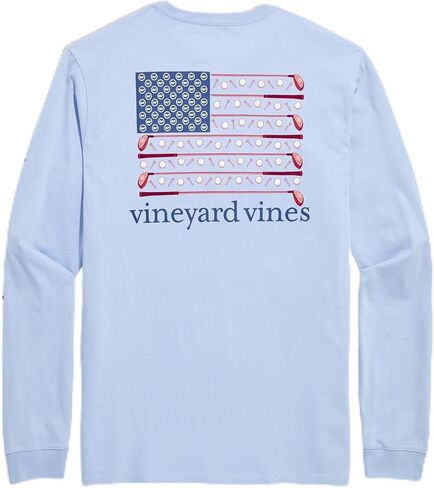 vineyard vines Men's USA Golf Flag Long-Sleeve Pocket Tee in Saudi Arabia