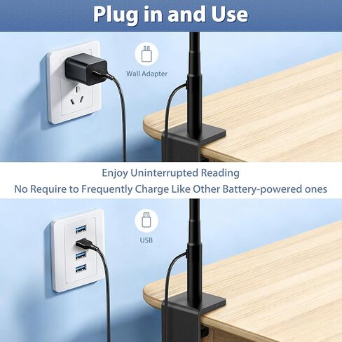 عدسة مكبرة مع ضوء لكبار السن وكبار السن الذين يقرؤون صفحة كاملة، عدسة مكبرة كبيرة مستطيلة الشكل مع مصباح LED لسطح المكتب قابل للتعتيم، عدسة مكبرة بدون استخدام اليدين لأعمال الخياطة والرسم اليدوية in Kuwait