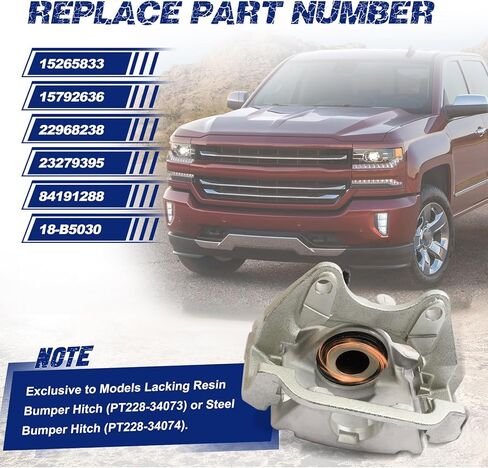 Rear Left Brake Caliper Compatible with Cadillac Escalade/Chevrolet Avalanche Silverado Suburban Tahoe/GMC Sierra 1500 Yukon # 15265833, 15792636, 22968238, 23279395, 84191288, 18-B5030 in Saudi Arabia