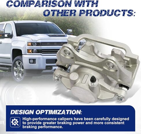 Rear Left Brake Caliper Compatible with Cadillac Escalade/Chevrolet Avalanche Silverado Suburban Tahoe/GMC Sierra 1500 Yukon # 15265833, 15792636, 22968238, 23279395, 84191288, 18-B5030 in Saudi Arabia