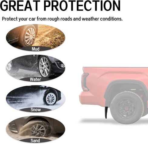 PSLER Fit for 2022 2023 2024 2025 Tundra Set of 4PCS Mud Flaps Kit Splash Guards Mudguards Mudflaps with Hardware Kits Accessory Front and Rear in Saudi Arabia