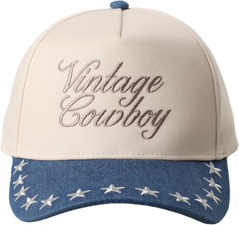 MIRMARU Western Cowboy Embroidered 5 Panel Cotton Two Tone Trucker Hat-Retro Southwest Style Snapback Cap for Men and Women. in Saudi Arabia