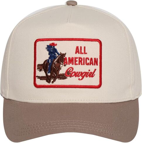 MIRMARU Western Cowboy Embroidered 5 Panel Cotton Two Tone Trucker Hat-Retro Southwest Style Snapback Cap for Men and Women. in Saudi Arabia