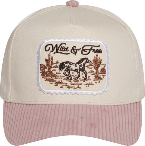MIRMARU Western Cowboy Embroidered 5 Panel Cotton Two Tone Trucker Hat-Retro Southwest Style Snapback Cap for Men and Women. in Saudi Arabia