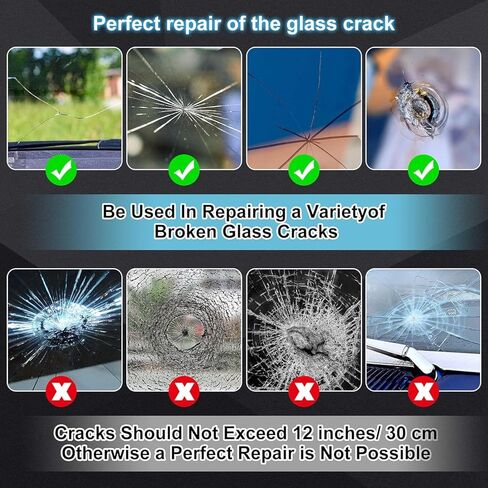 طقم إصلاح الزجاج الأمامي للسيارة (4 قطع)، طقم إصلاح تشققات الزجاج الأمامي، أداة الزجاج الأمامي للسيارة لإصلاح الرقائق، سائل إصلاح زجاج النانو، صدع على شكل نجمة in Kuwait
