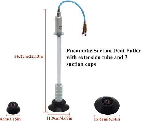 bangminda Car Dent Air Pneumatic Dent Puller,Heavy Pneumatic Sag Repair Pull Hammer,Vacuum Suction Steel Slide Hammer with 3 Suction Cups in Kuwait
