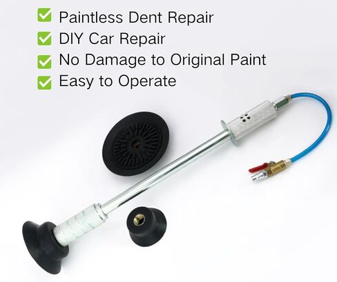 bangminda Car Dent Air Pneumatic Dent Puller,Heavy Pneumatic Sag Repair Pull Hammer,Vacuum Suction Steel Slide Hammer with 3 Suction Cups in Kuwait