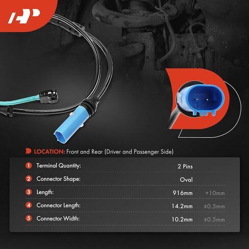 A-Premium Front and Rear Brake Pad Wear Sensors Compatible with BMW 530e 530i 540i 740i 750i xDrive, 540d 740e 750Li M550i M760Li M850i xDrive, 640i xDrive Gran Turismo, Alpina B7, M5, 4-PC Set in Saudi Arabia