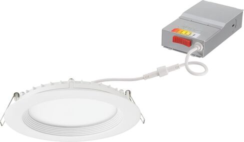 Juno WF6 REG SWW5 90CRI CP6 MW M2 إضاءة سفلية LED غائرة على شكل رقاقة بدون علبة، نمط حواف محير متراجع ضحل، 6 بوصة، أبيض غير لامع، 6 عبوات in Kuwait