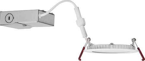 Juno WF6 REG SWW5 90CRI CP6 MW M2 إضاءة سفلية LED غائرة على شكل رقاقة بدون علبة، نمط حواف محير متراجع ضحل، 6 بوصة، أبيض غير لامع، 6 عبوات in Kuwait