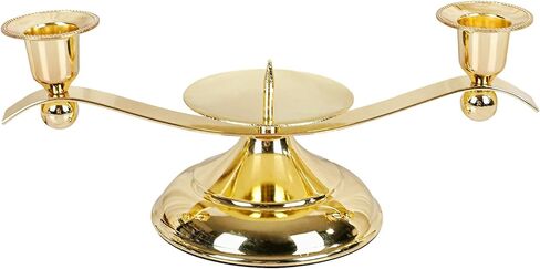 حامل شموع الوحدة، شمعدان الزفاف الذهبي ذو 3 أعمدة مع قاعدة مضادة للانزلاق، حامل شمعدان معدني مزخرف لحفلات الذكرى السنوية للزفاف in Kuwait