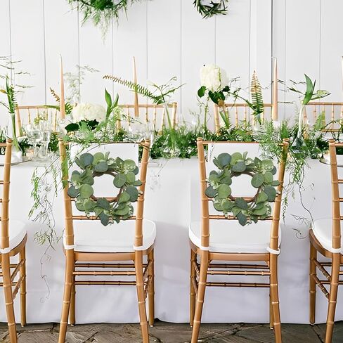 10 Pieces Outer Diameter 25 cm Artificial Wreaths, Candle Rings, Eucalyptus Wreaths, Suitable for Family Gatherings, Holiday Decorations, Gift Selections, Celebration Decor in Saudi Arabia