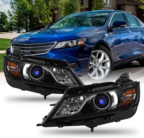 AKKON - Fit 2014 2015 2016 2017 2018 2019 2020 Chevy Impala Halogen Type Projector Headlight Headlamp Driver - Passenger Assembly in Saudi Arabia