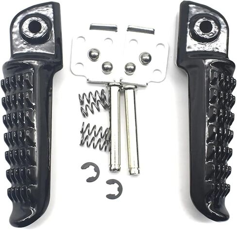 For Kawasaki for Z750 Z800 Z1000 for ER6F for ER6N for ZX-6R for ZX-9R for ZX-10R for ZX-12R for ZZR1200 for GTR1400 for ZZR1400 Front/Rear Footrests Foot Pegs(Bright black Rear) in Saudi Arabia