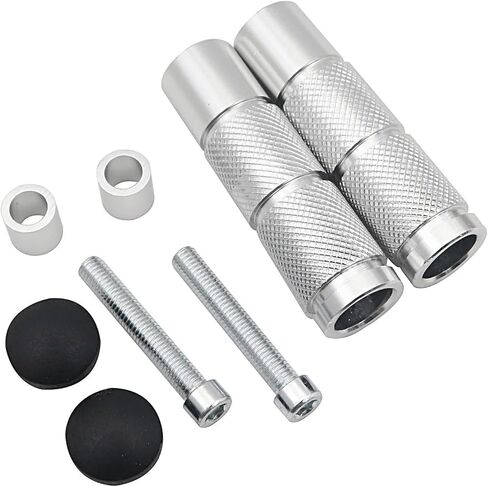 Motorcycle Scooter Dirt Footrests Foot Pegs Pedals For Kawasaki for Honda for KTM for Yamaha for Suzuki Motocross for ATV Universal(Silver) in Saudi Arabia