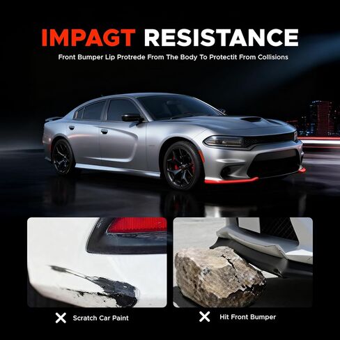 Front Splitter Protector for 2015-2023 Dodge Charger, Replacement Lip Spoiler Compatible with SRT 392/Scat Pack/RT/GT Trims Not for SXT/Widebody in Saudi Arabia