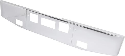 KUAFU Front Bumper(Split Design in 3Pcs) Compatible with 2008 Freightliner Classic XL; Compatible with 2010-Up Freightliner Coronado Front Bumper Face Bar Steel Chrome Silvery in Saudi Arabia