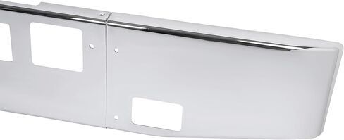 KUAFU Front Bumper(Split Design in 3Pcs) Compatible with 2008 Freightliner Classic XL; Compatible with 2010-Up Freightliner Coronado Front Bumper Face Bar Steel Chrome Silvery in Saudi Arabia