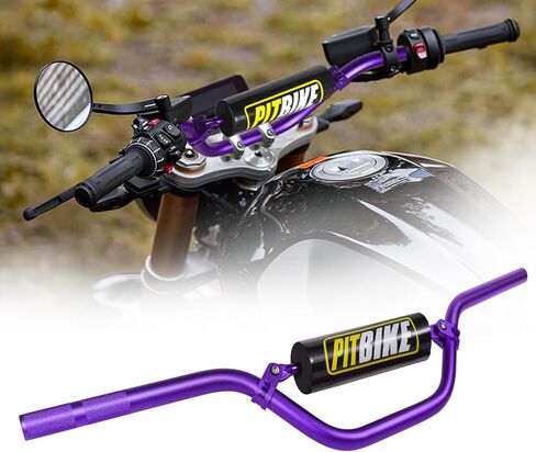 Motorcycle Handlebars Aluminum 7/8 Motorcycle Handlebars with Foam Pad for Motocross CRF YZF KXF KLX RMZ DRZ PitBike Dirt Bike and ebike (Black) in Kuwait