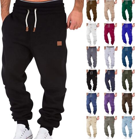 Sweat Pants for Mens Big and Tall Drawstring Joggers Loose Fit Casual Running Athletic Workout Sweatpants with Pocket in Saudi Arabia