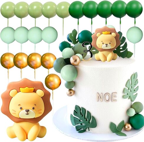 JeVenis Lion Cake Topper Lion Cake Topper Lion Birthday Decorations Safari Animal Cake Toppers Safari Cake Topper Wild One Cake Topper Jungle Safari Baby Shower Cake Decorations in Saudi Arabia