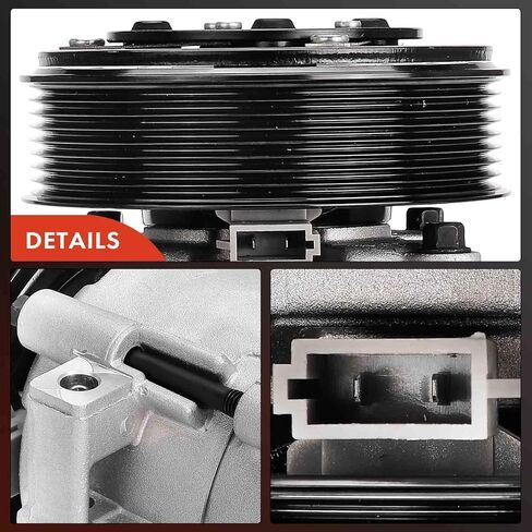 A-Premium Air Conditioner AC Compressor with Clutch Compatible with Ford Focus 2.0L 2003-2004, only fits for DOHC in Saudi Arabia