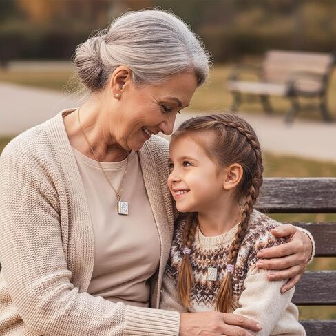 Granddaughter Necklace Book, Stainless Steel Adjustable Chapter Book Locket Necklace for My Grand Daughter Treasured Gift in Kuwait