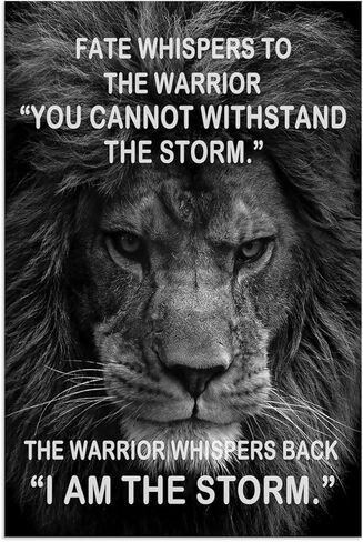 WYJZDZQ8 Lion Inspirational Canvas Office Print Wall Art Animal Motivational Picture Inspiring Animal Poster Painting Modern Artwork for Home Bedroom Living Room Office Decor Frame[12''W X 18''H] in Saudi Arabia