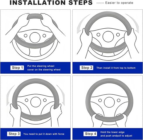 Sun Walker Leopard Print Steering Wheel Cover, 15 Inch Anti-Slip Neoprene Cheetah Steering Wheel Protector, High Elastic Cover Breathable Interior Decor for Most Car Wheels in Kuwait