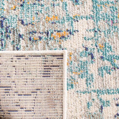 SAFAVIEH Madison Collection Runner Rug - 2'2" x 20', Grey & Pink, Modern Abstract Design, Non-Shedding & Easy Care, Ideal for High Traffic Areas in Living Room, Bedroom (MAD460A) in Saudi Arabia