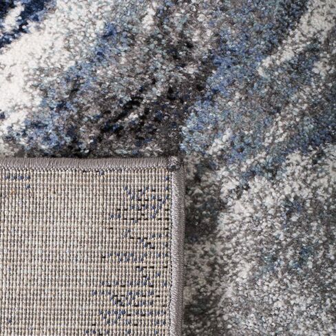 SAFAVIEH Galaxy Collection 2'3" x 8' Blue/Grey GAL117M Modern Abstract Non-Shedding Living Room Entryway Foyer Hallway Bedroom Runner Rug in Saudi Arabia