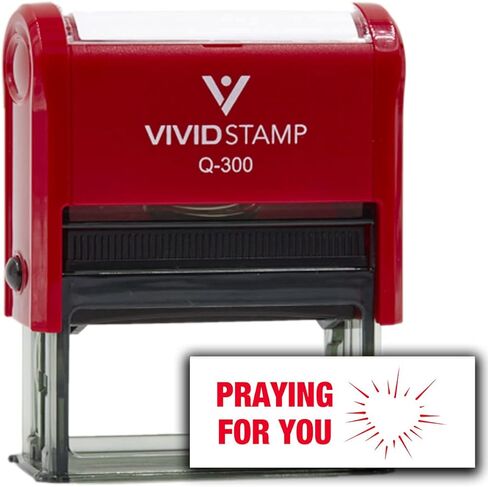 Vivid Stamp Praying for You Self Inking Rubber Stamp (Red Ink) - Q-300 in Saudi Arabia
