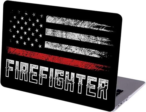MINGDAO Compatible with MacBook Pro 13 inch, Hard Protective Shell with Keyboard Cover (M1 A2338 A2289 A2251 A2159 A1989 A1706 A1708, 2016-2020 Release) - Firefighter MC7338 in Saudi Arabia