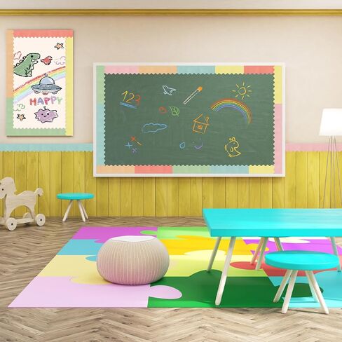 حدود لوحة إعلانات بوهو بطول 240 قدمًا، 6 لفات حواف صدفية للفصول الدراسية للوحة الإعلانات، ديكورات لوحة إعلانات المعلم الباستيل للمدرسة، والفصول الدراسية، والملصقات، والمكتب in Kuwait