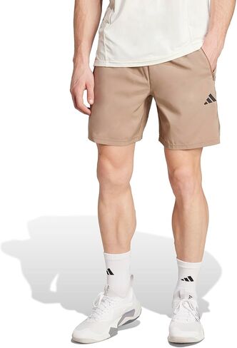 adidas Men's Train Essentials Woven Shorts, Chalky Brown/Black, Small/5" in Saudi Arabia