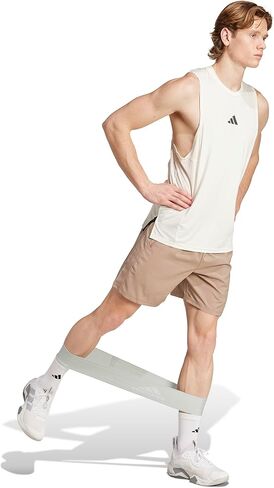 adidas Men's Train Essentials Woven Shorts, Chalky Brown/Black, Small/5" in Saudi Arabia