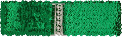 Ro Rox Sequin Stretch Belt - Sparkly Elastic Waist Belt for Dresses & Outfits in Kuwait