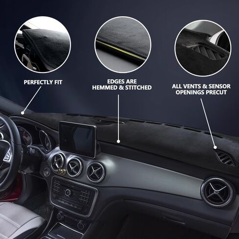 Car Dashboard Cover Mat Carpet Compatible for 2016-2021 2022 2023 2024 2025 Volvo XC90 with HUD with Stereoscopic Audio Dash Mat Sunshade Windshield Glare Black Flannel in Saudi Arabia