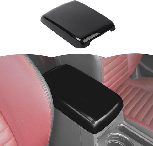 RT-TCZ Center Console Cover Armrest Box Trim Cover Decoration Interior Accessories for Dodge Challenger 2009-2014 (Black) in Saudi Arabia