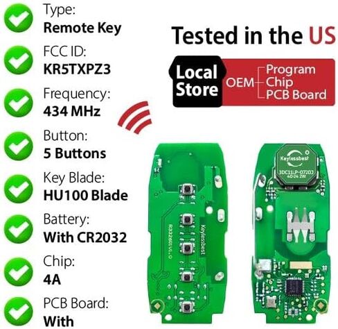Replacement for 2022-2025 Nissan Sentra Versa Key Fob Remote Control KR5TXPZ3 5 Buttons 434MHz in Saudi Arabia