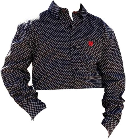 قميص غربي للأولاد L/S بأزرار مربعة L أسود MTW7060396 in Saudi Arabia