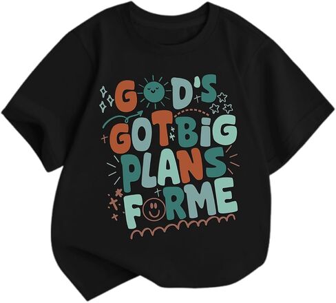Boys Christian Graphic Tees Kids Jesus Bible Verse Shirt God Religious Shirts Faith Inspirational Short Sleeve Tops in Kuwait