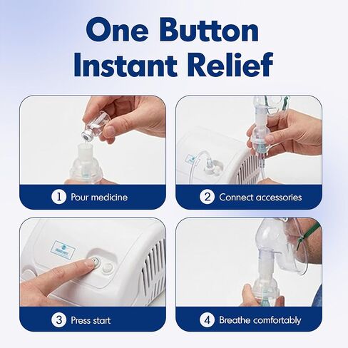 Nebulizer Compresor -Adults and Kids - Compact Design - Carry Bag - Travel Carry Bag in Kuwait