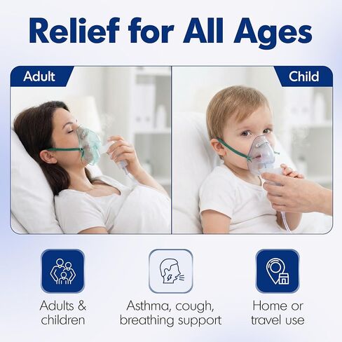 Nebulizer Compresor -Adults and Kids - Compact Design - Carry Bag - Travel Carry Bag in Kuwait
